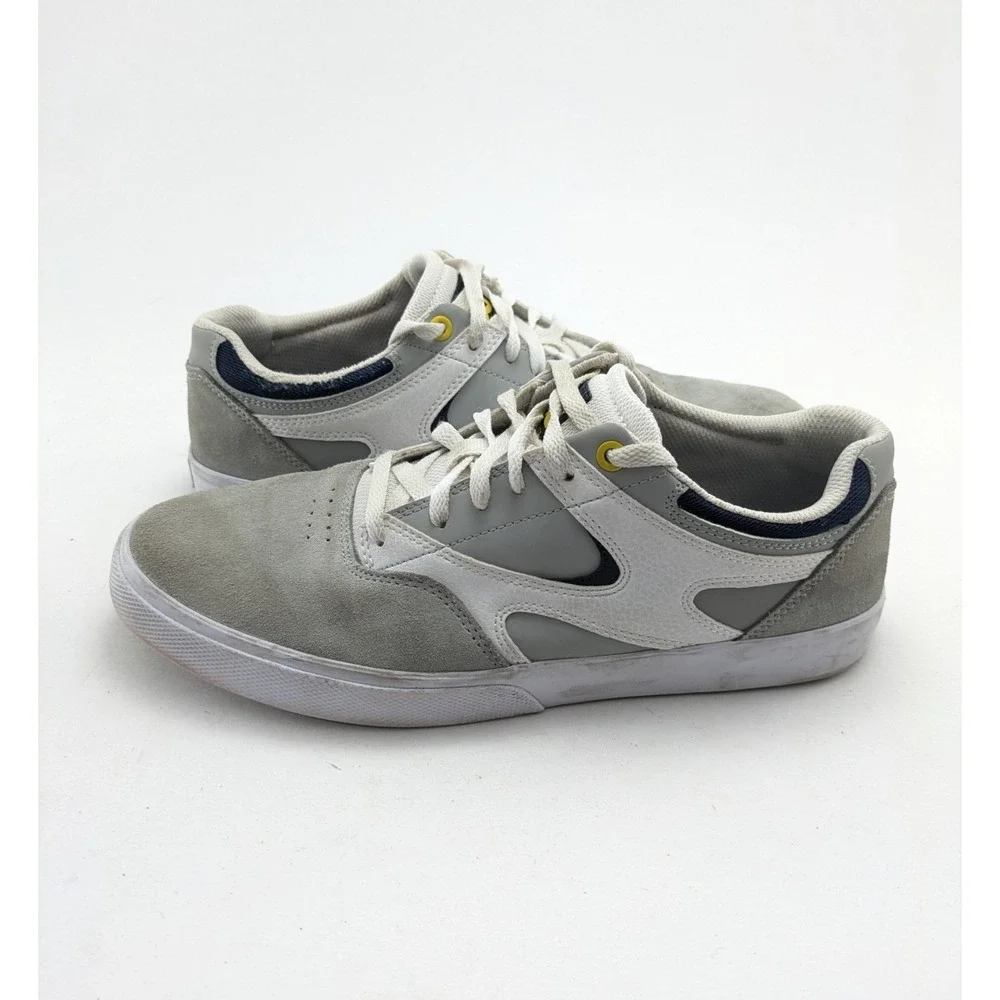 Mens DC Kalis Vulc Gray White Skateboarding Casual Shoes ADYS300569‎ Size 10.5